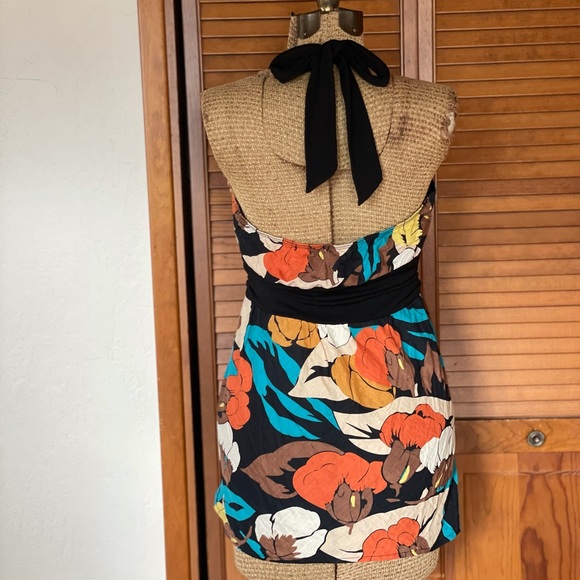 Forever 21 | Y2K Retro Floral Print Halter Top | M - Picture 2 of 9